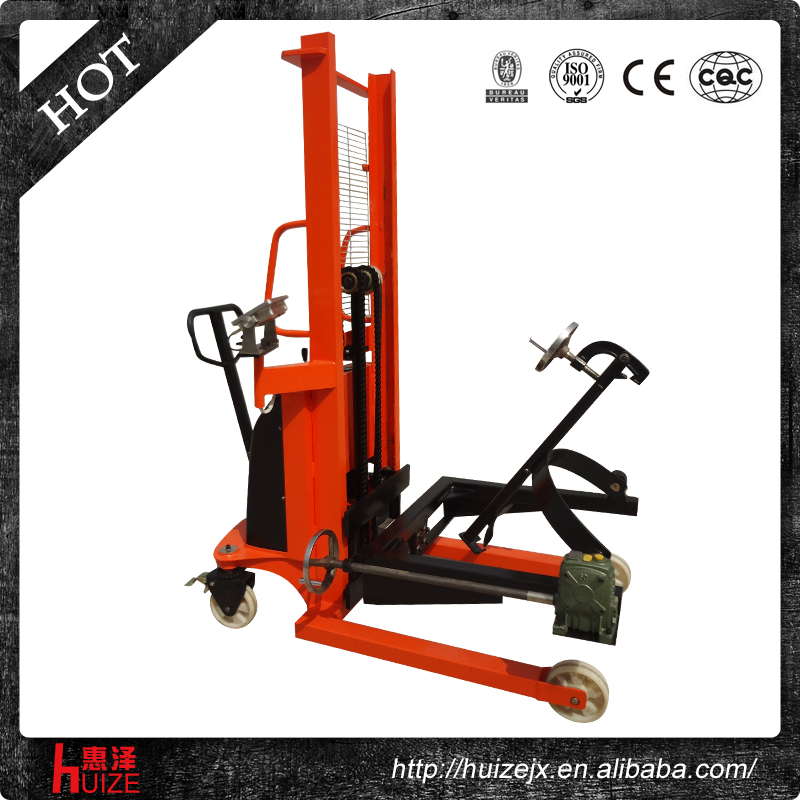 半電動稱重油桶車（夾鐵桶，手搖翻轉(zhuǎn)倒料）
